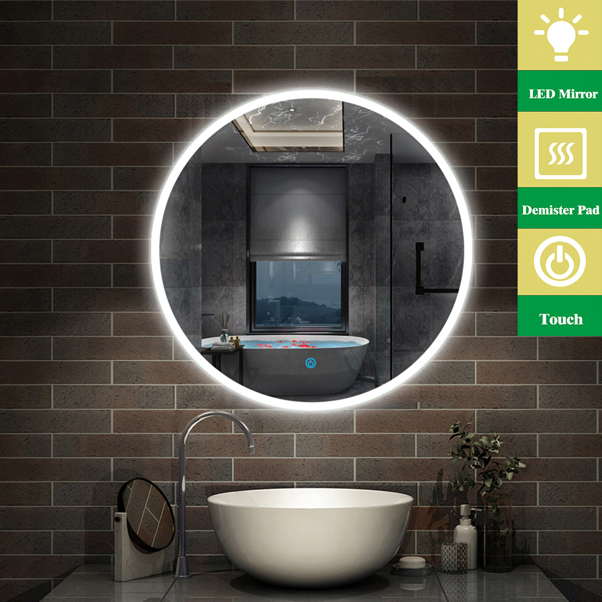 Modern Splash Led Mirror- BM-1701