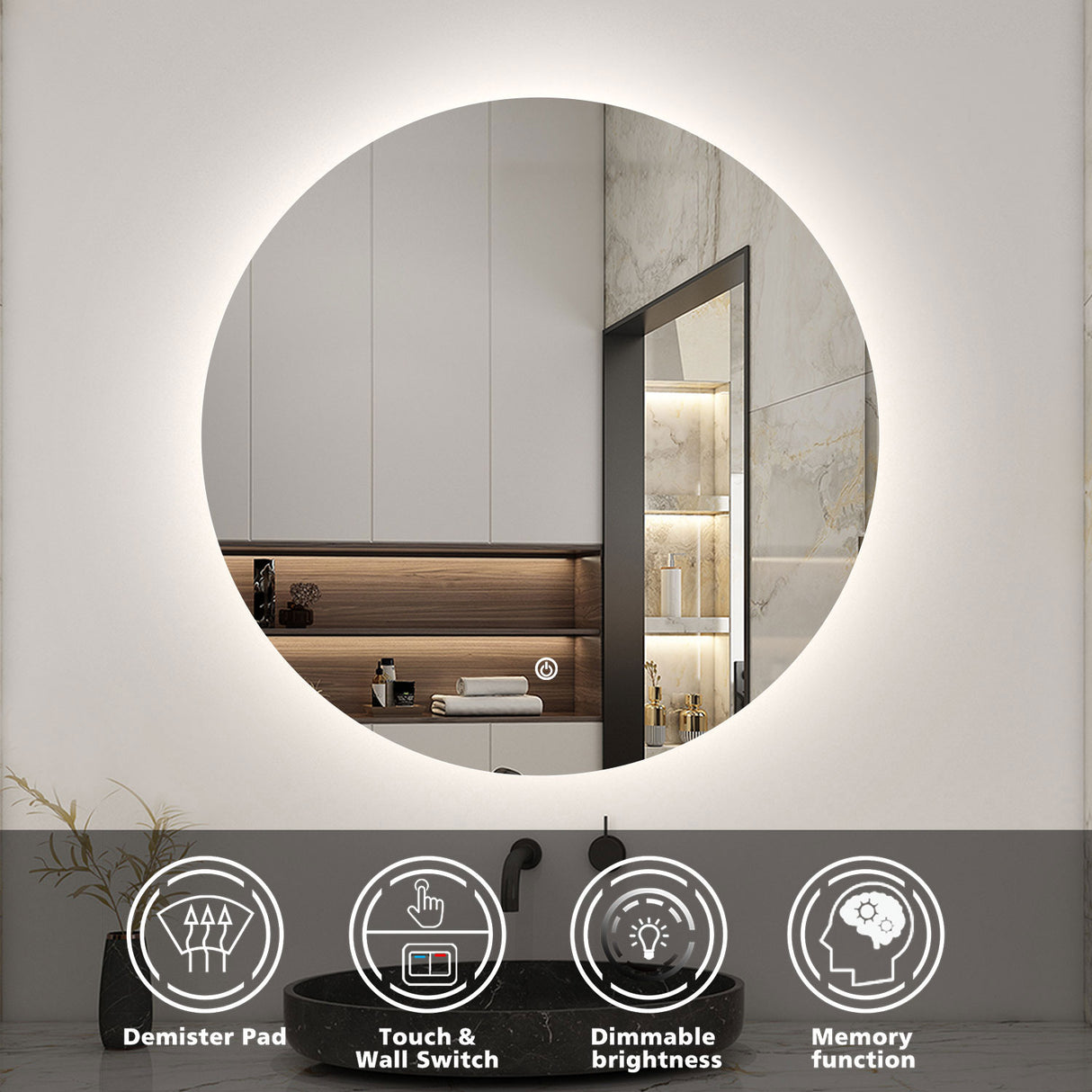 Modern Splash Led Mirror- BM-1901