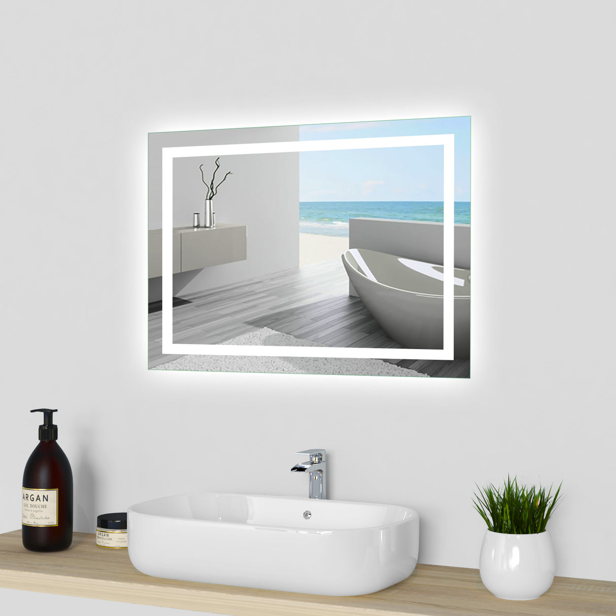 Modern Splash Led Mirror- BM-2616