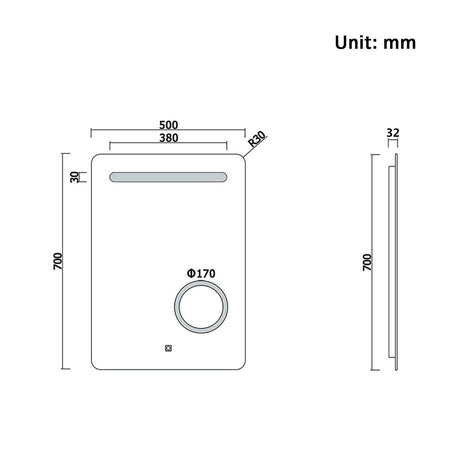 Modern Splash Led Mirror- BM-HD1102MV