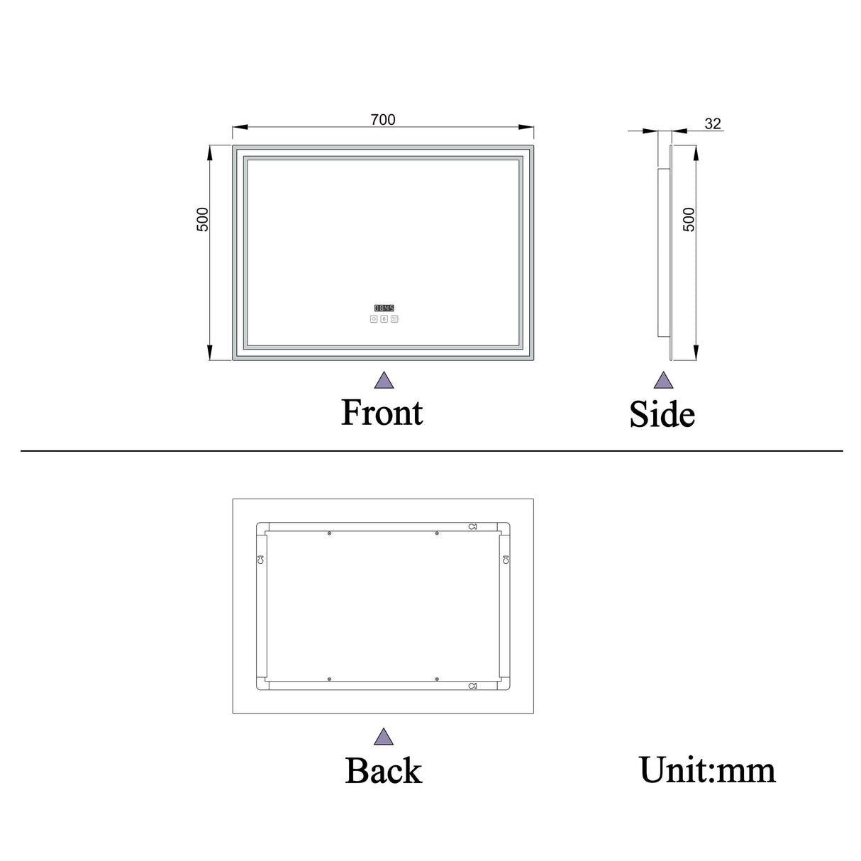 Modern Splash Led Mirror- BM-HD1402BS