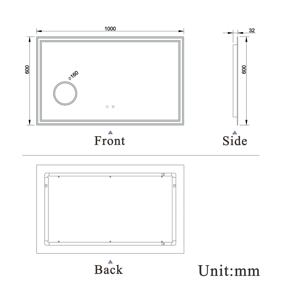 Modern Splash Led Mirror- BM-HD1405BS