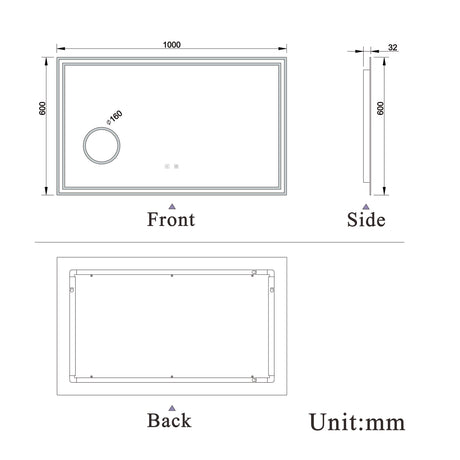 Modern Splash Led Mirror- BM-HD1405BS