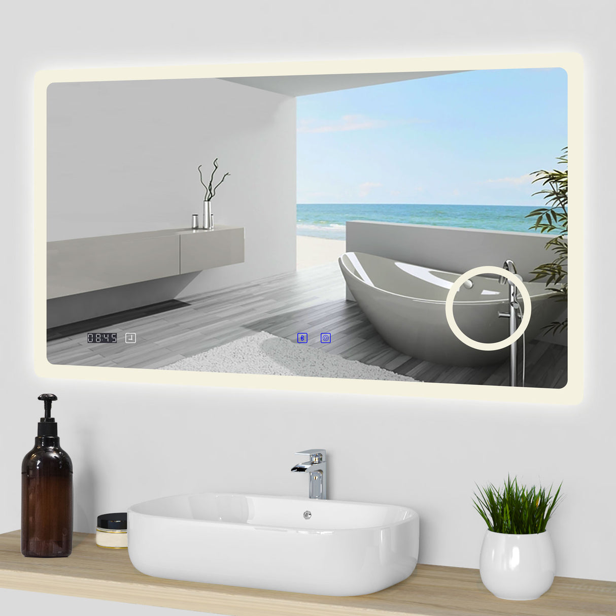 Modern Splash Led Mirror- BM-HD1506BS