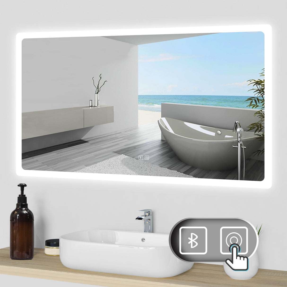 Modern Splash Led Mirror- BM-HD1315BSTX