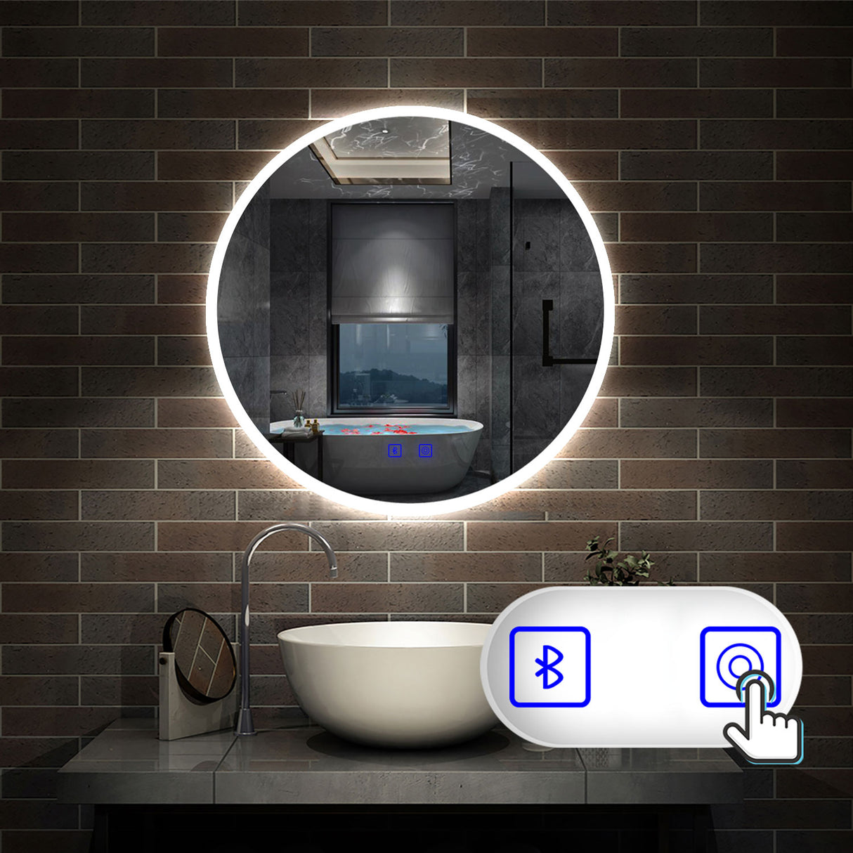 Modern Splash Led Mirror- BM-HD1701