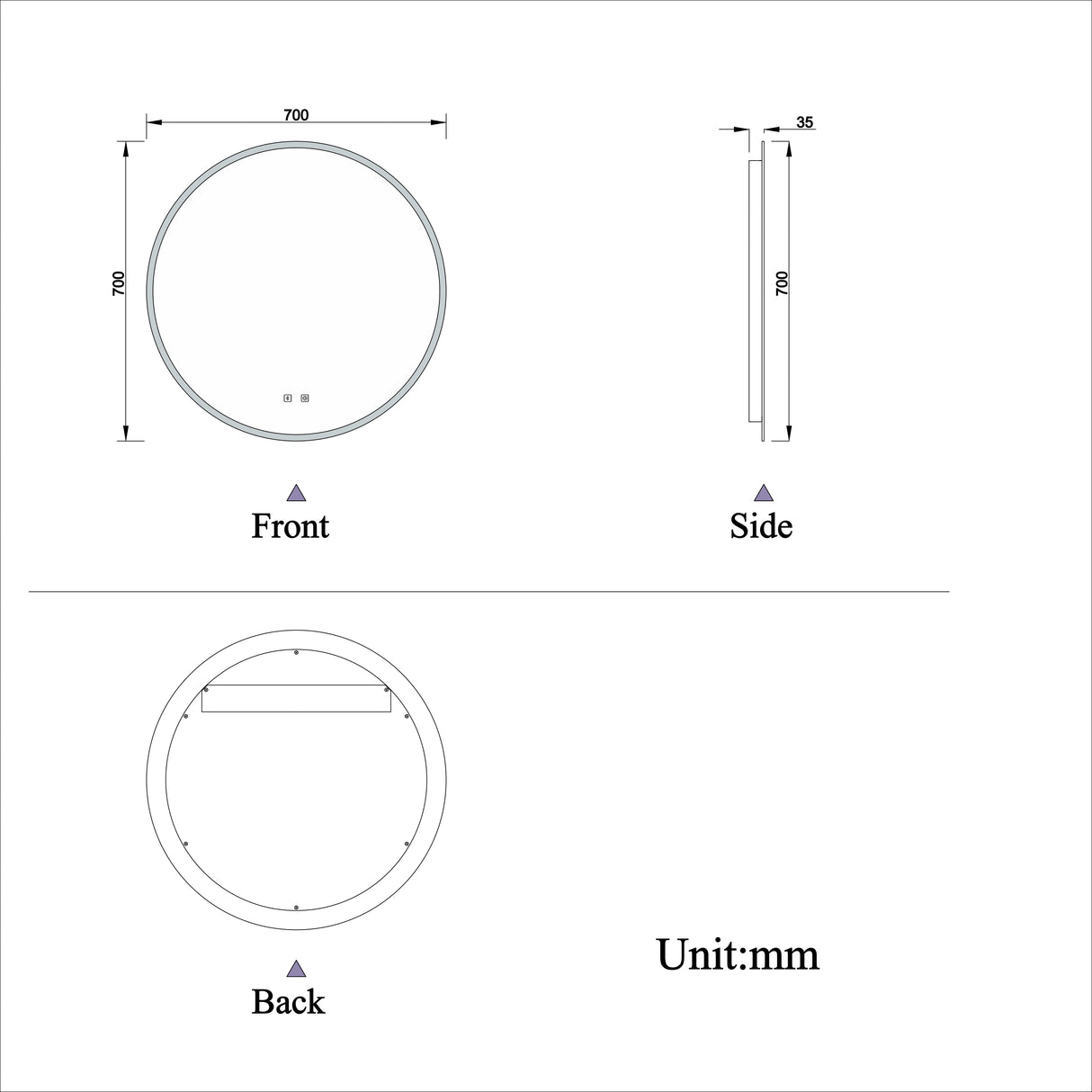 Modern Splash Led Mirror- BM-HD1704BS