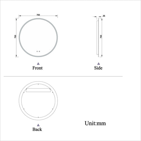 Modern Splash Led Mirror- BM-HD1704BS