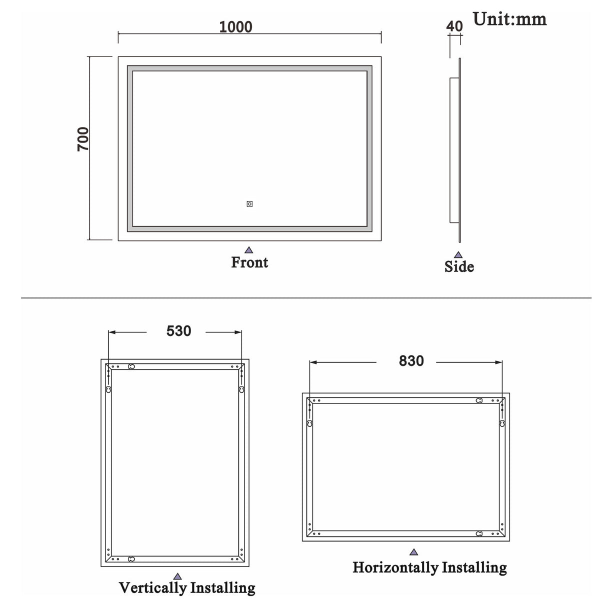 Modern Splash Led Mirror- BM-1405