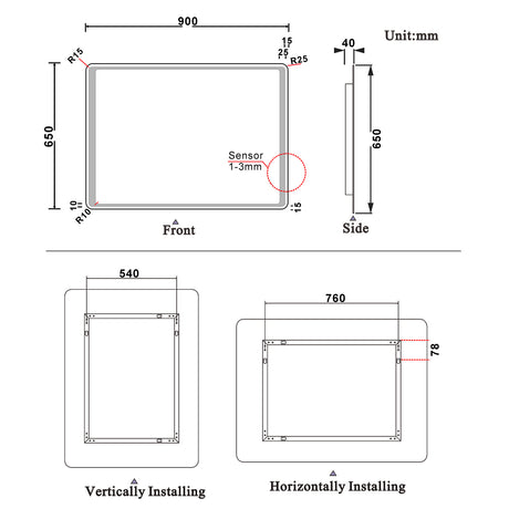 Modern Splash Led Mirror- BM-G022