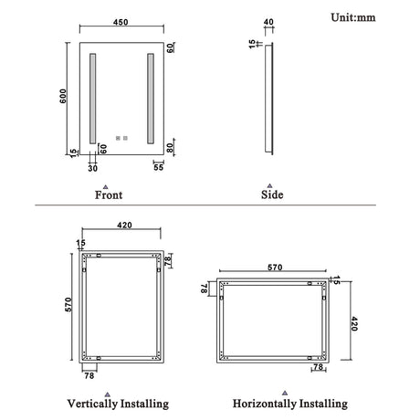 Modern Splash Led Mirror- BM-033