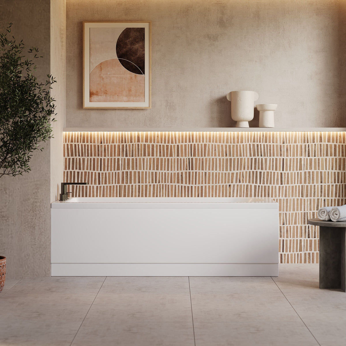 Modern Splash Eternalite 1700mm x 700mm Round Single Ended Bath With Legs