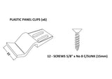 Modern Splash White Straight Acrylic Bath Panel Clips - Pack Of 6