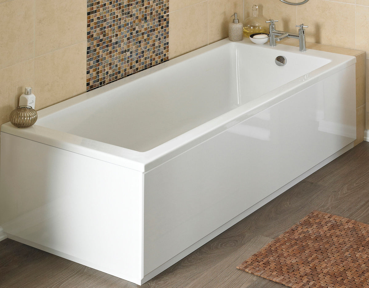 Modern Splash 1700mm MDF Gloss Straight Front Bath Panel With Plinth