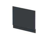 Modern Splash  750mm Soft Black MDF Matt Straight End Bath Panel With Plinth