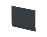 800mm Soft Black MDF Matt Straight End Bath Panel With Plinth
