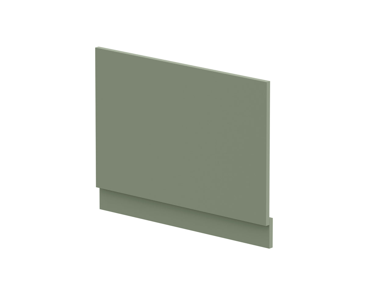 750mm Satin Green MDF Matt End Bath Panel With Plinth