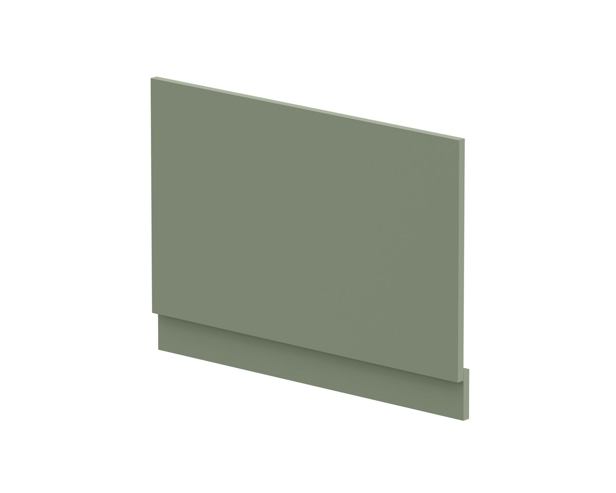 800mm Satin Green MDF Matt End Bath Panel With Plinth