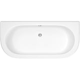 Modern Splash Shingle 1700mm x 750mm Back To Wall Bath With Legs And Panel