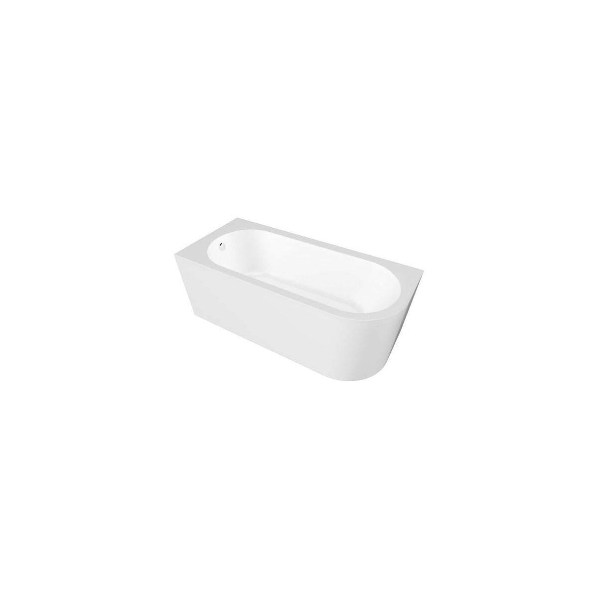 Modern Splash 1600mm Left-Hand Curved Corner Bath With Legs And Panel