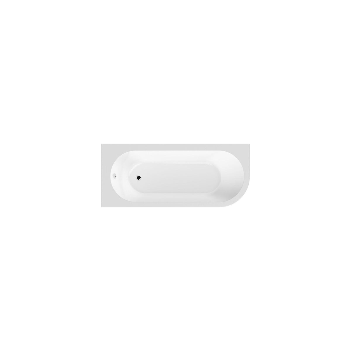 Modern Splash 1700mm Left-Hand Curved Corner Bath With Legs And Panel