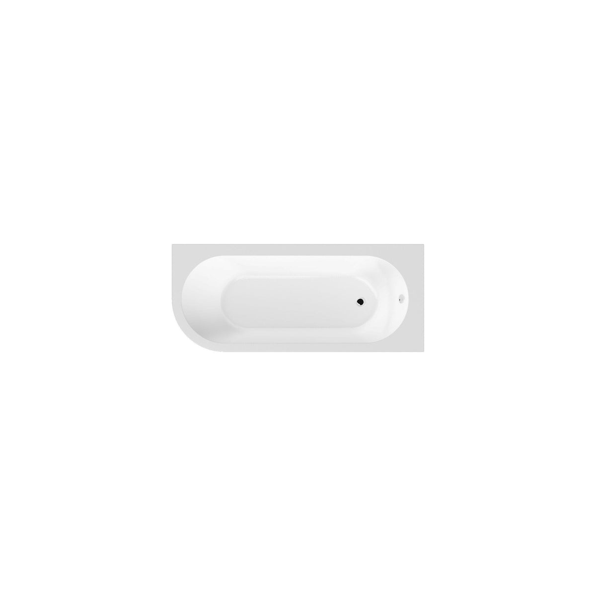 Modern Splash 1700mm Right-Hand Curved Corner Bath With Legs And Panel