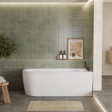 Modern Splash 1700mm Right-Hand Curved Corner Bath With Legs And Panel