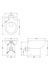 Modern Splash Round Back to Wall Toilet Pan