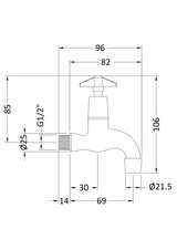Modern Splash Cleaner Sink Chrome Bib Taps