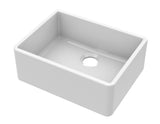 Modern Splash 595mm x 450mm x 220mm Fireclay White Single Bowl Butler Sink With Offset Waste