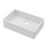Modern Splash 795mm x 500mm x 220mm Fireclay White Single Bowl Butler Sink With Offset Waste