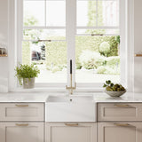 Modern Splash 595mm x 450mm x 220mm Fireclay White Single Bowl Butler Sink With Offset Waste And Overflow