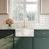 Modern Splash 595mm x 450mm x 220mm Fireclay White Single Bowl Butler Sink With Tap Ledge And Overflow