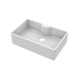 Modern Splash 795mm x 500mm x 220mm Fireclay White Single Bowl Butler Sink With Tap Ledge And Overflow