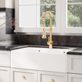 Modern Splash 795mm x 500mm x 220mm Fireclay White Double Bowl Butler Sink With Full Weir And Overflow