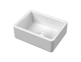 Modern Splash 595mm x 450mm x 220mm Fireclay White Single Bowl Traditional Thick Walled Butler Sink