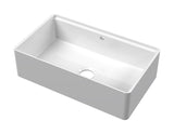 Modern Splash 795mm x 460mm x 220mm Fireclay White Single Bowl Butler Sink With Ledge