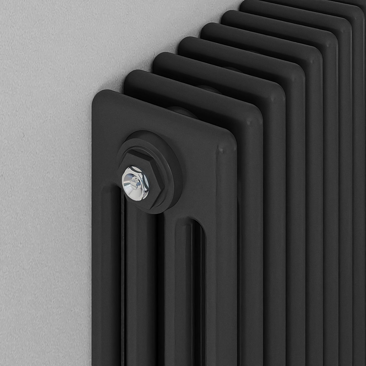 Antrite Radiator MDS Cast Iron Anthracite Radiator Vertical 1800x380mm 4 Columns ...