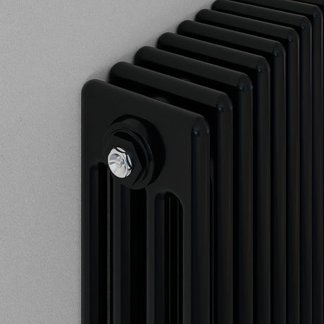 Modern Splash Cast Iron Black Radiator Details
