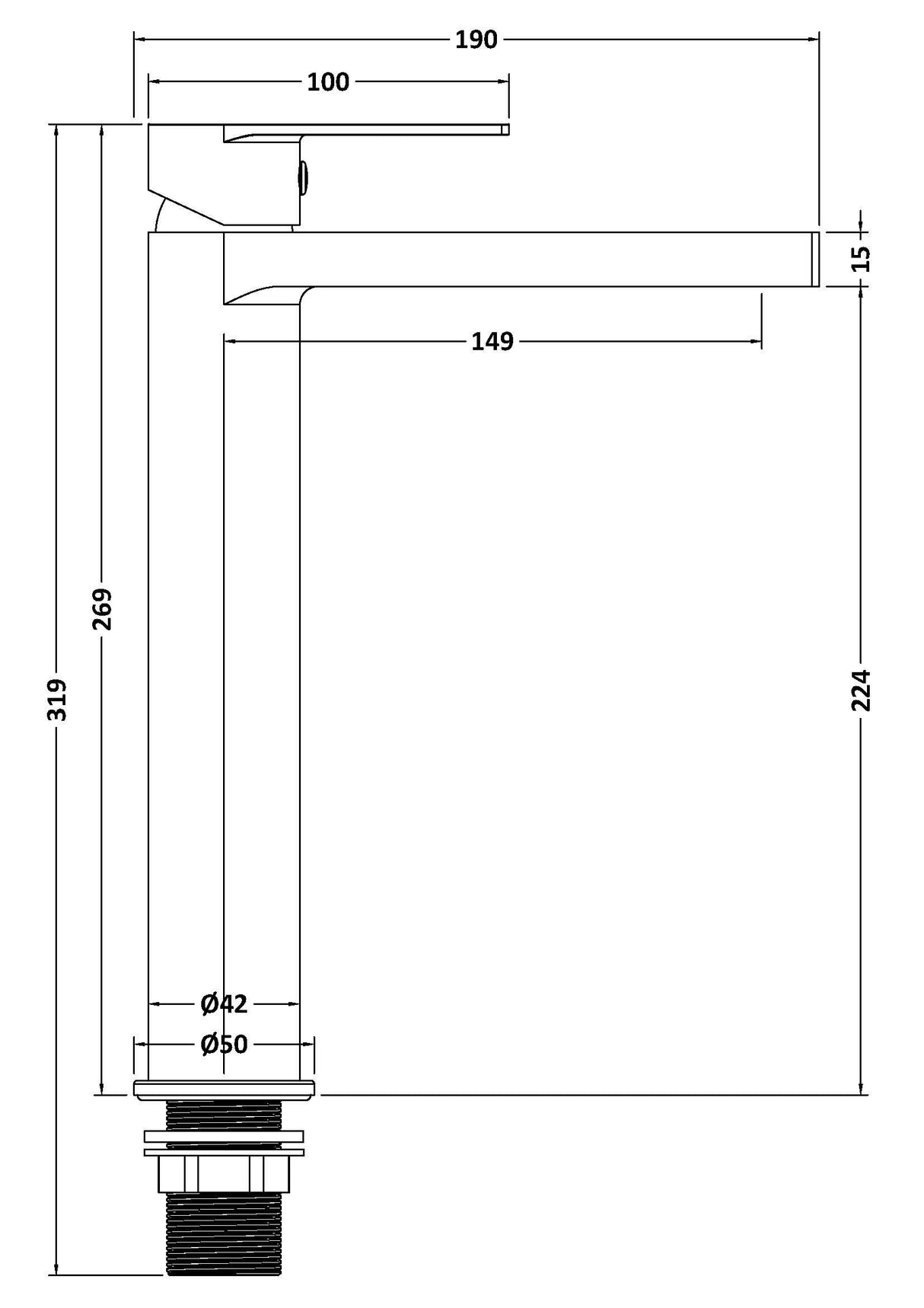 Modern Splash choice Canada Chrome High Rise Mono Basin Mixer