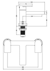 Modern Splash choice Canada Brushed Brass Bath Filler