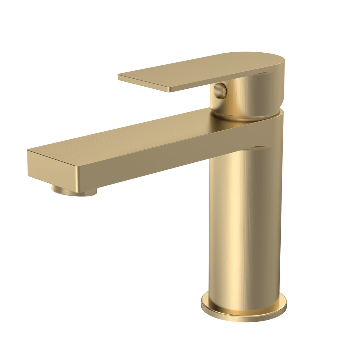 Modern Splash choice Canada Brushed Brass Mono Basin Mixer With Push Button Waste