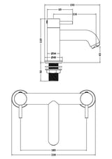 Modern Splash choice Cartegena Brushed Brass Bath Filler