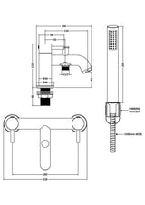Modern Splash choice Cartegena Brushed Brass Bath Shower Mixer