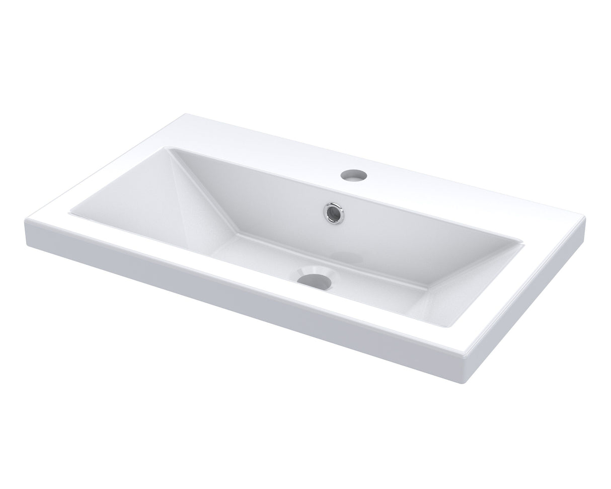 Modern Splash Arno Compact 1 Tap Hole 620mm Ceramic Basin