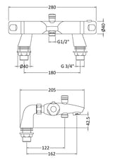 Modern Splash Chrome Thermostatic Bath Shower Mixer