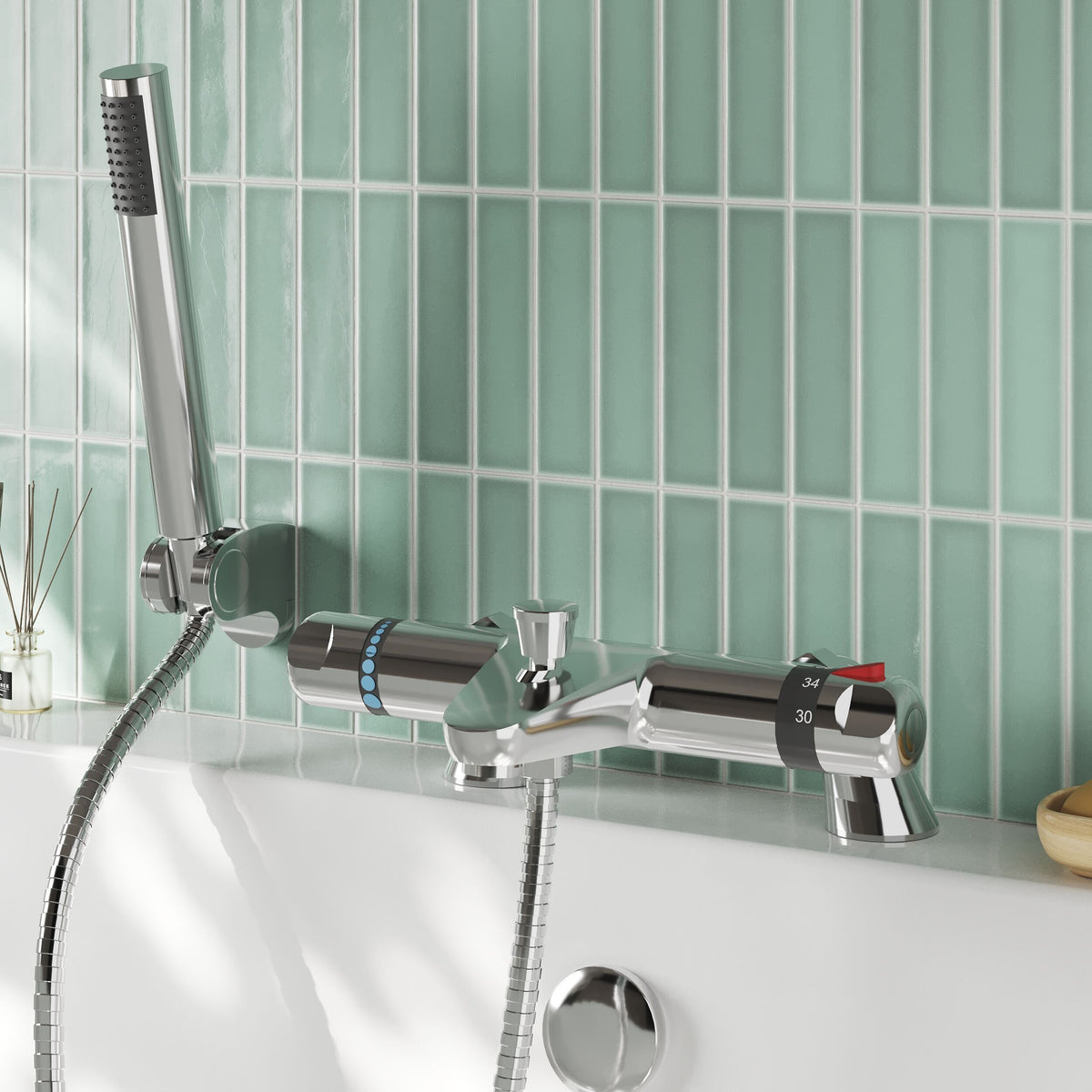 Modern Splash Chrome Thermostatic Bath Shower Mixer