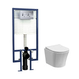 Modern Splash 5in1 Round Wall Hung Pan & Concealed Chrome Cistern With Cistern