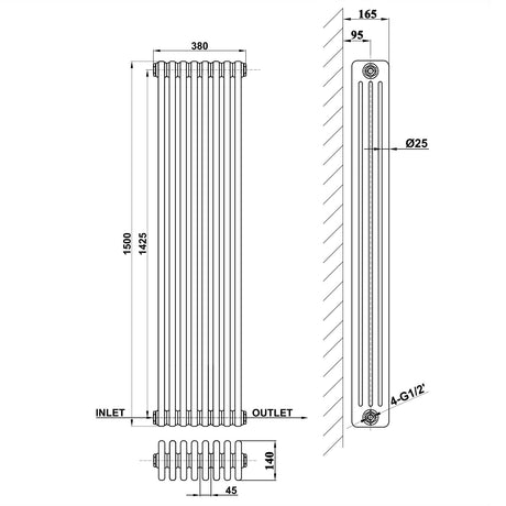 Modern Splash Cast Iron Radiator-CIR15-8-4
