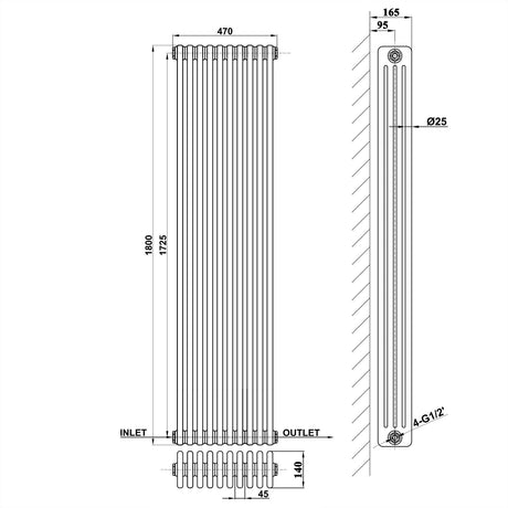 Modern Splash Cast Iron Radiator-CIR18-10-4
